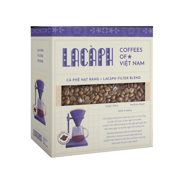 Cà Phê Arabica Rang Vừa Nguyên Hạt Lacaph 250G