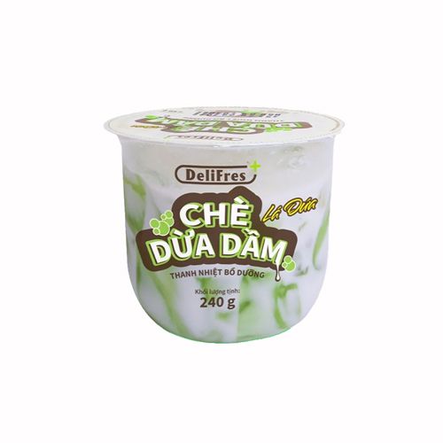 Vnmese Dessert Young Coconut Sago Pandan Leaves Delifres 240G- 