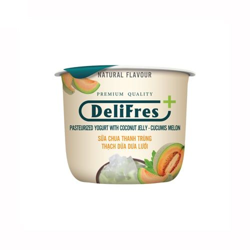 Pasteurized Yogurt Coconut Jelly Melon Delifres 80Gx4- 
