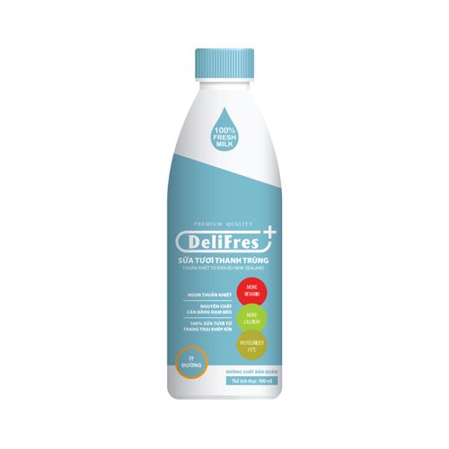 Fresh Pasteurized Milk Delifres 900Ml