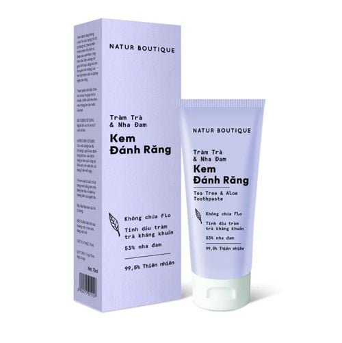Kem Đánh Răng Tràm Trà Nha Đam Natur Boutique 75Ml- 