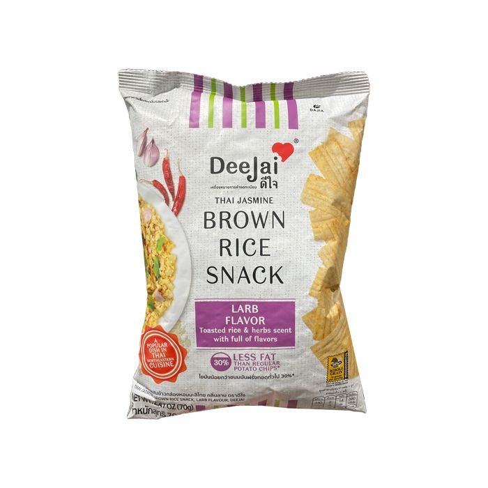 Thai Jasmine Brown Rice Snack Larb Flavor Deejai 70G Nam An Market