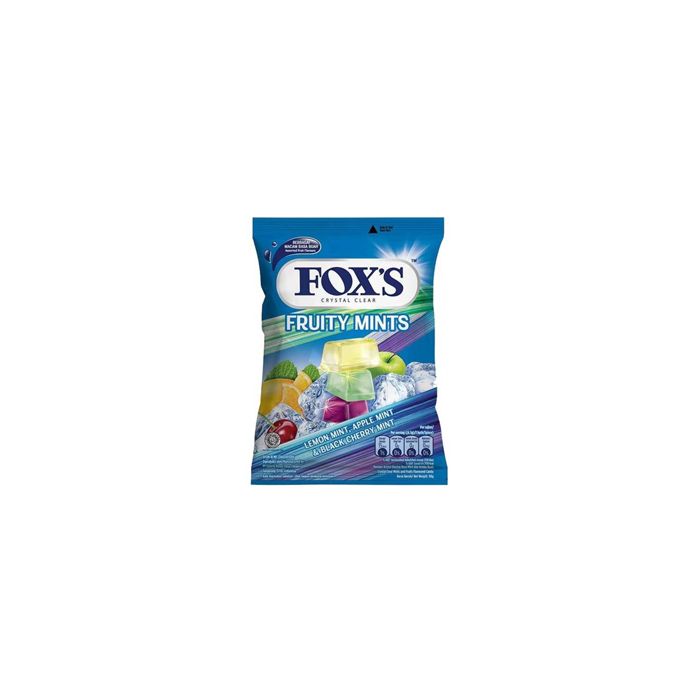 Hard Candies Crystal Clear Mints Flavored Fox's 90G- 