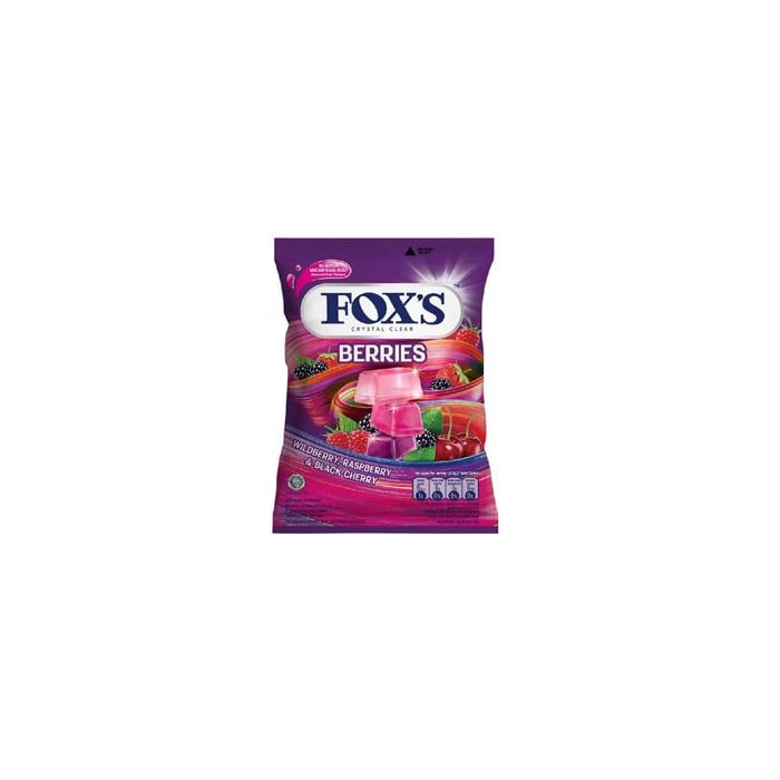 Hard Candies Crystal Clear Berries Flavored Fox's 90G- 