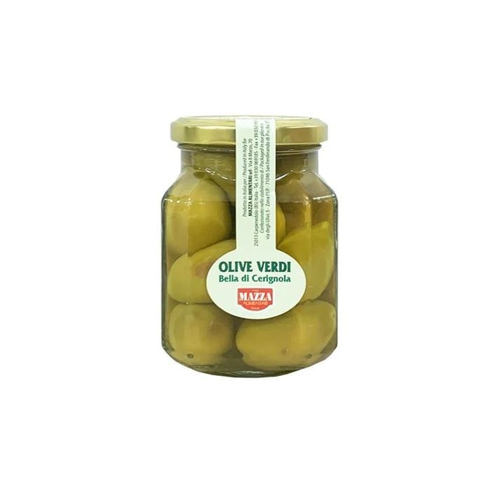 Olive Cerignola Xanh Ngâm Nước Muối Mazza 310G