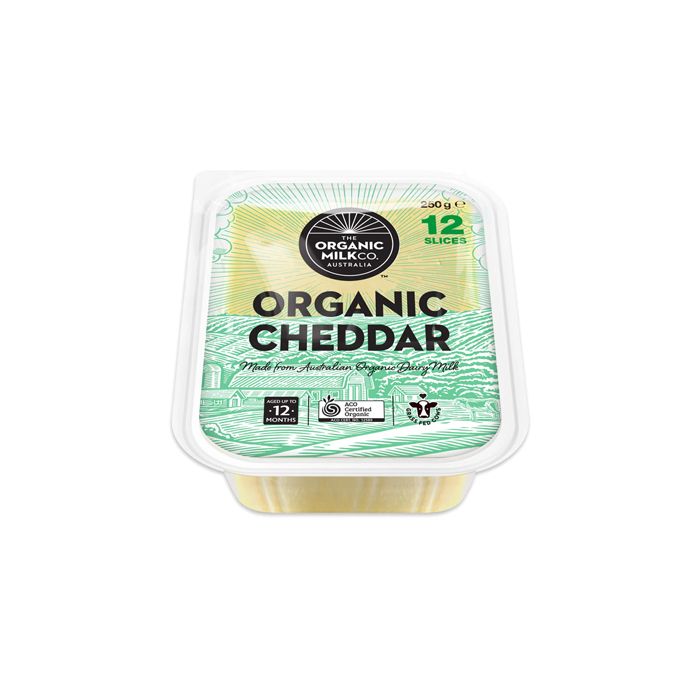 Phô Mai Cheddar Hữu Cơ Cắt Lát The Organic Milk 250G- 