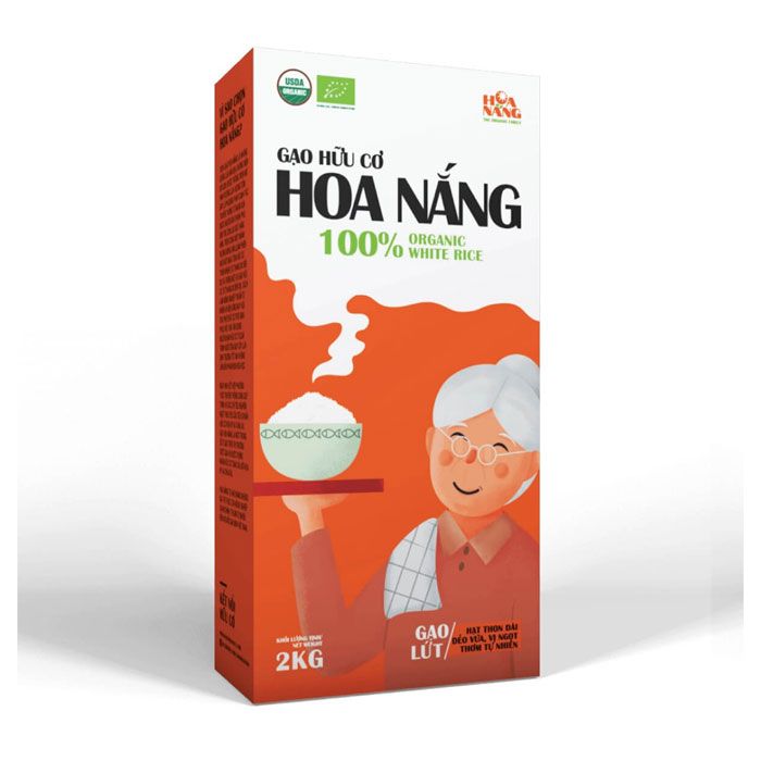 Gạo Lứt  Hữu Cơ Hoa Nắng 2Kg- 