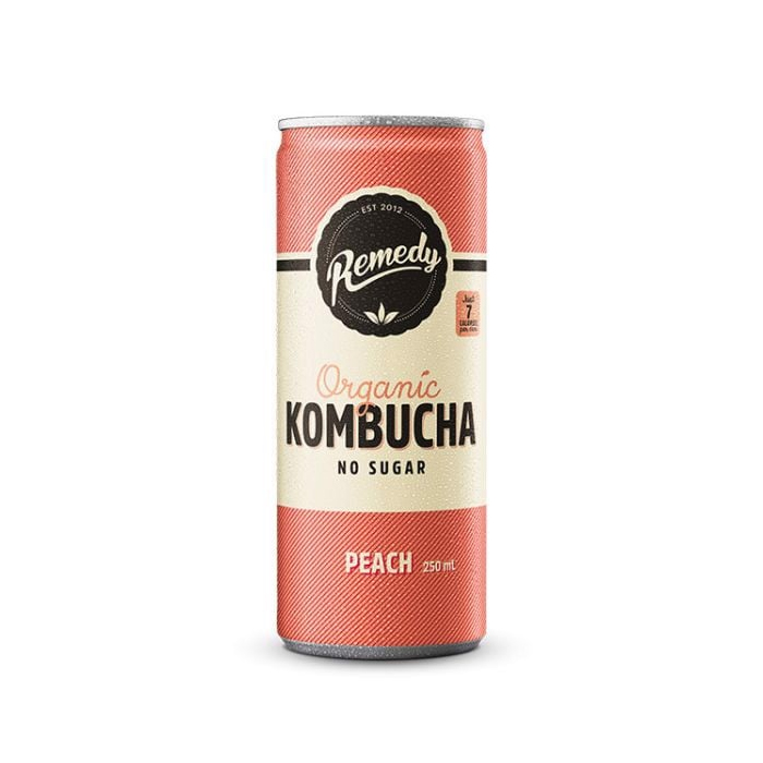 Kombucha Hữu Cơ Vị Đào Remedy 250Ml