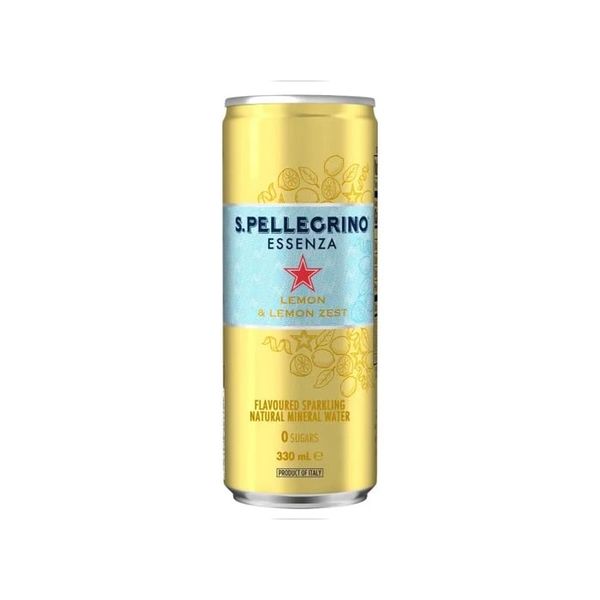 Sparkling Mineral Water Lemon & Lemon Zest San Pellegrino 330Ml