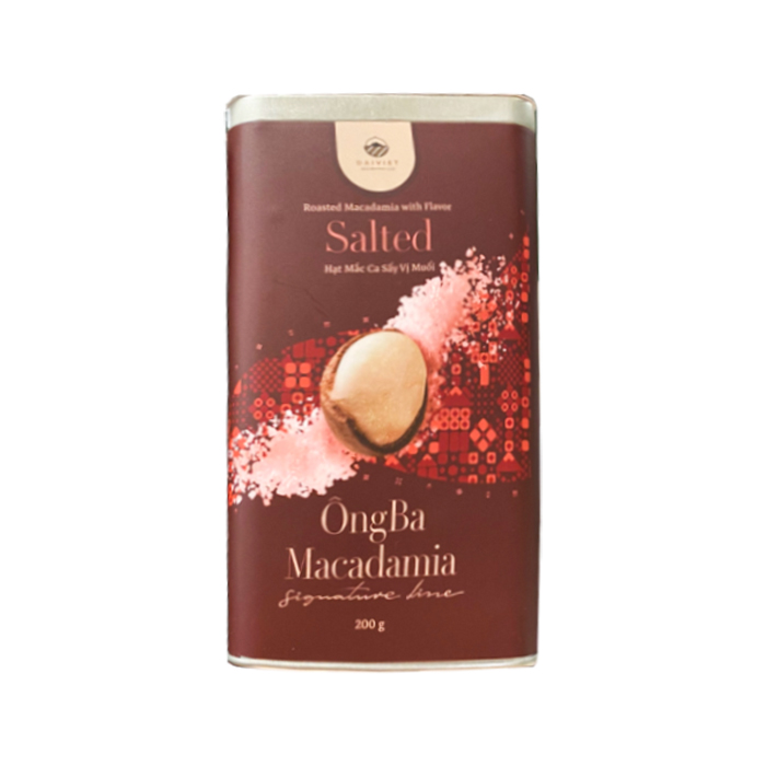 Hạt Macca Rang Muối Ông Ba Macadamia 200G