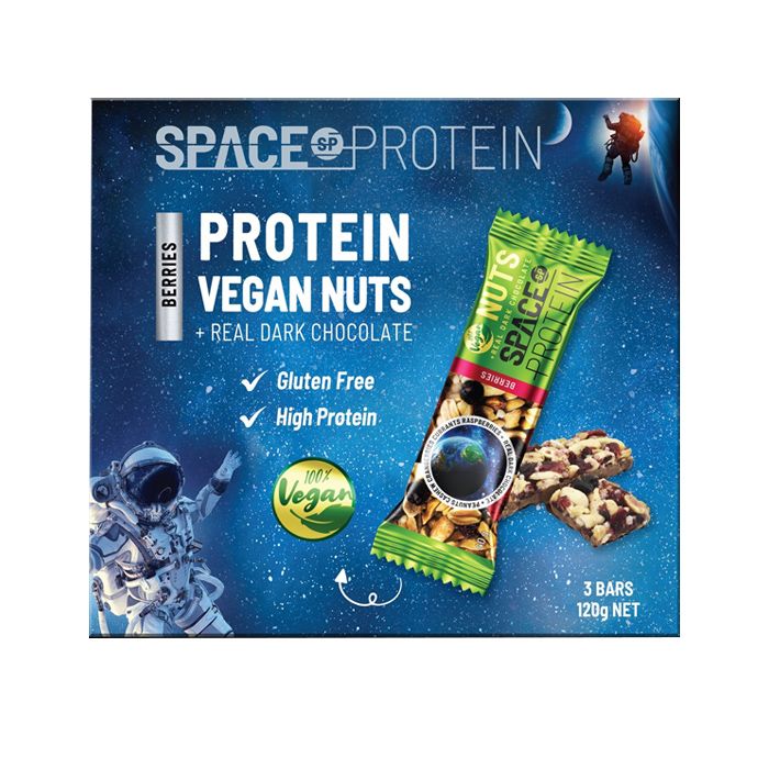 Energy Bar Nuts & Berries Vegan Space Protein 120G- 
