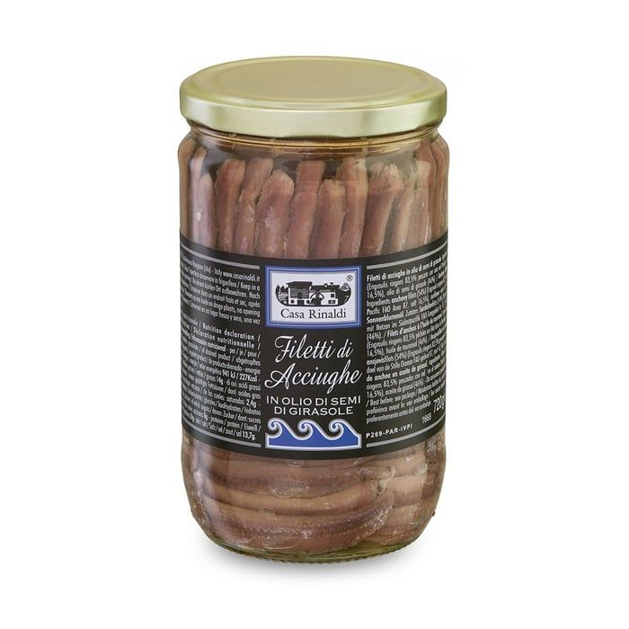 Anchovies In Vegetable Oil Casa Rinaldi 720G- 