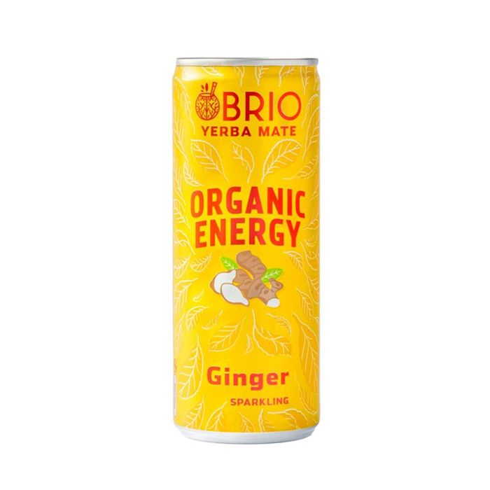 Org Enery Sparkling Drink Ginger Brio Yerba Mate 250Ml- 