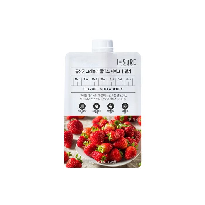 Energy Shake Mixed Prebiotics Strawberries Isure 40G- 