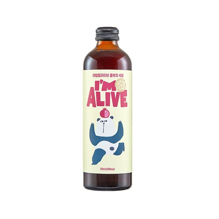 Trà Kombucha Hữu Cơ Vị Lựu I'M Alive 315Ml- 