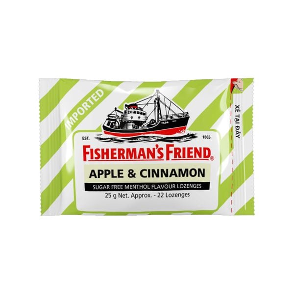 Apple Cinnamon Menthol Flavour Lozenges Fisherman's Friend 25G