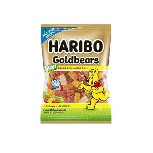 Gummi Candy Sour Goldbears Haribo 80G