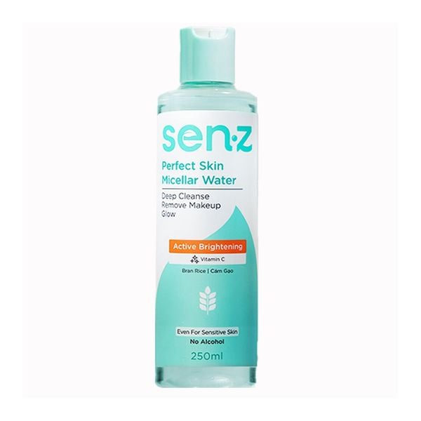 Nước Tẩy Trang Micellar Water Cám Gạo Sáng Da Senz 250Ml