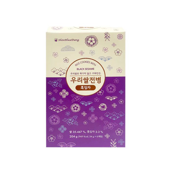 Rice Cracker Black Sesame Shinhwadang 204G