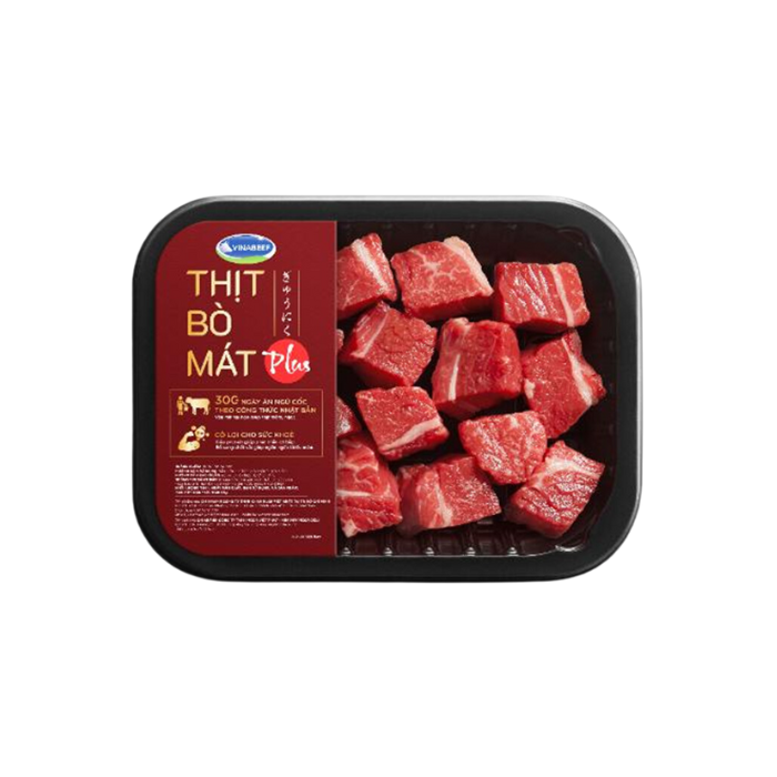 Thịt Bò Mát Đủ Loại Cắt Khối Vinabeef Plus 200G- 