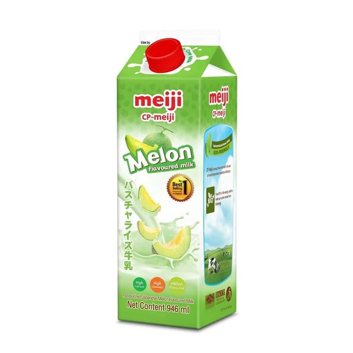 Sữa Tươi Thanh Trùng Hương Dưa Lưới Nhật Bản Meiji 946Ml- 