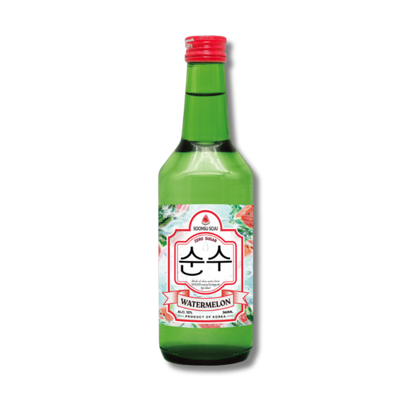 Soju Watermelonl Zero Sugar Soonsu 360Ml