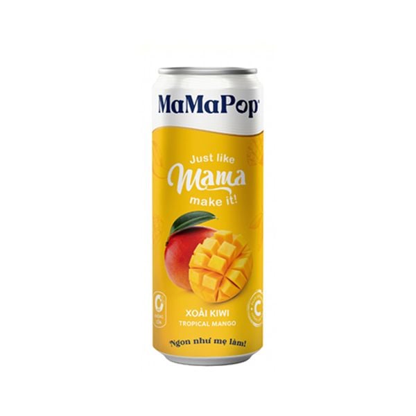 Tropical Mango Sparkling Drink Mamapop 330Ml