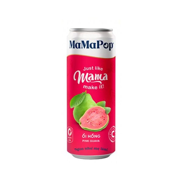 Pink Guava Sparkling Drink Mamapop 330Ml