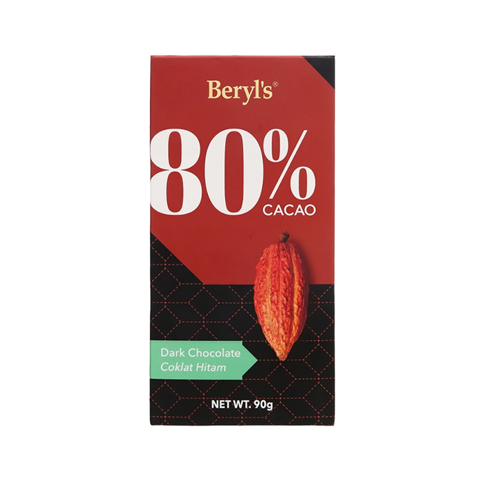 Sô Cô La Đắng Không Đường 80% Ca Cao Beryls 90G