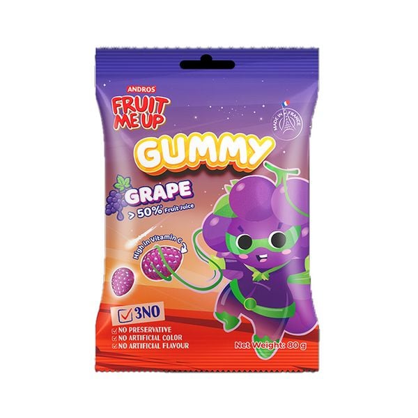 Grape Gummy Fruit Me Up 80G
