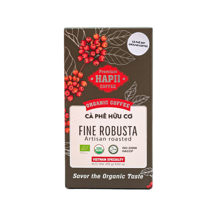 Org Coffee Robusta Ground Hapii Coffee 250G- 