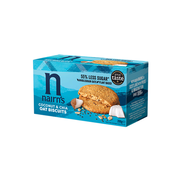Biscuits Oat Stem Coconut & Chia  Nairns 200G