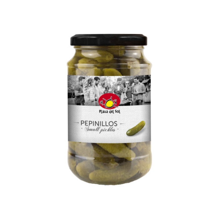 Mini Cucumber Pickles Vinegar Plaza Del Sol 350G- 
