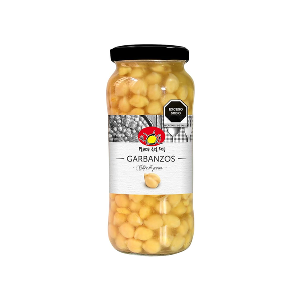 Cooked Chickpeas Cristal Jar Plaza Del Sol 540G