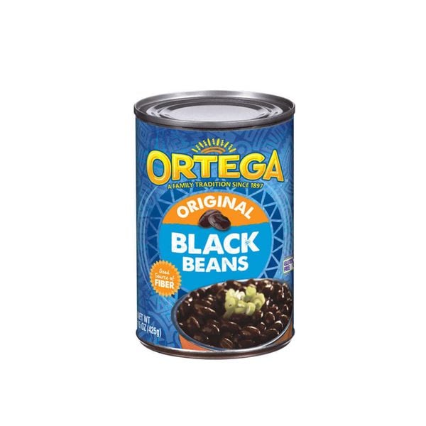 Cooked Black Bean Ortega 425G