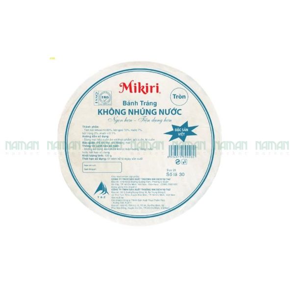 Large Circle Rice Paper 22Cm Mikiri 110G/30Pcs