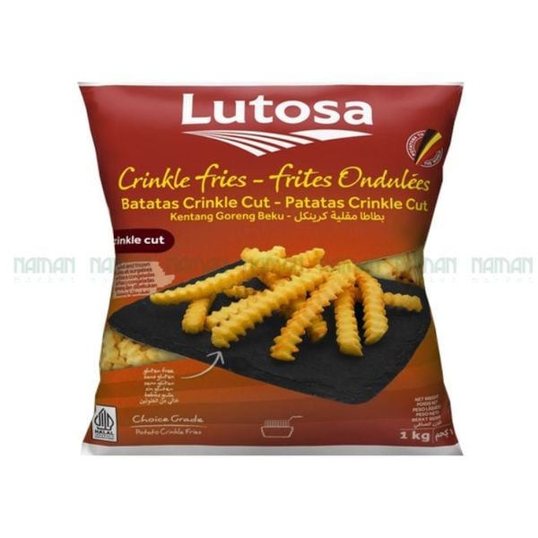 Khoai Tây Cắt Gợn Sóng Đông Lạnh Lutosa 1Kg
