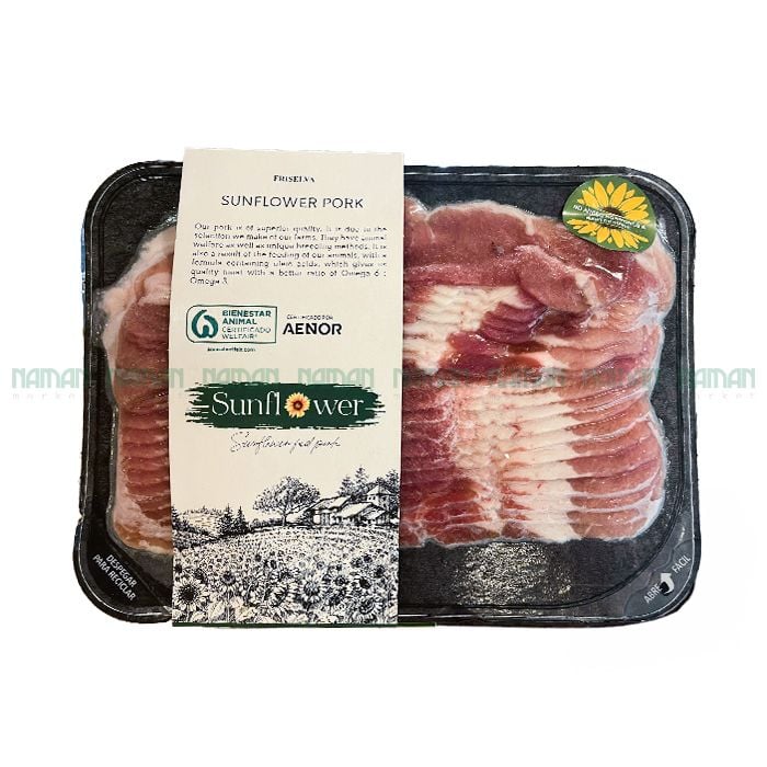 Fz Pork Sunflower Seed Fed Sliced Boneless Belly Friselva 350G- 