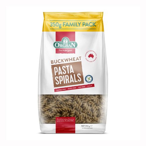 Gluten Free Spirals Pasta Buckwheat Orgran 350G- 