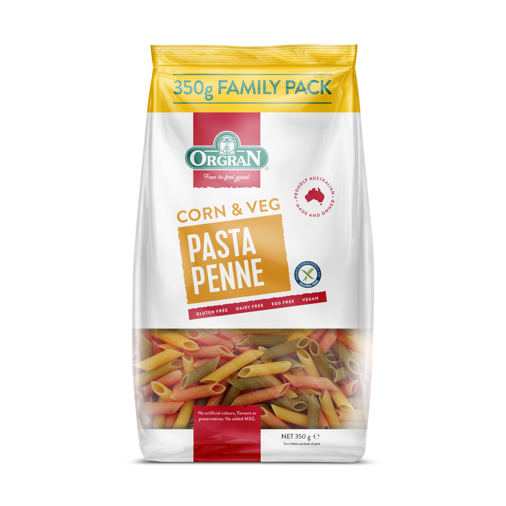 Gluten Free Penne Pasta Corn & Vegetables Orgran 350G- 