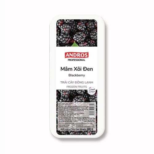 Quả Mâm Xôi Đen Đông Lạnh Iqf Andros 600G- 