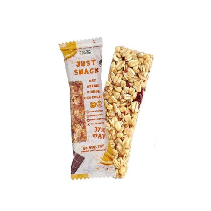 Energy Bar Oat, Quinoa,Chocolate & Orange Just Snack 30G- Oat Bar Quinoa & Chocolate Orange Just Snack 30G