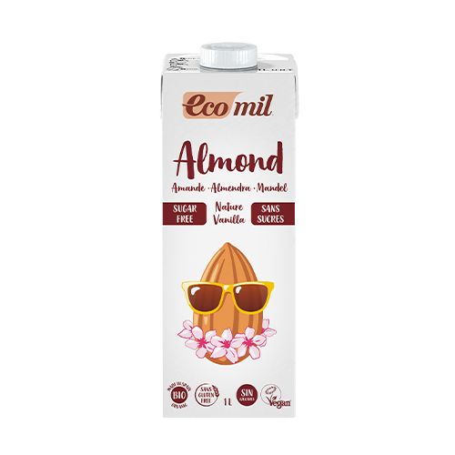 Almond Milk Sugar Free Vanilla Bio Ecomil 1L- Almond Milk Sugar Free Vanilla Bio Ecomil  1L