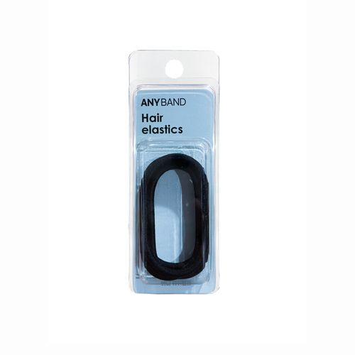 Hair Elastics Black Color 8Cm Anyband 4Pcs/ Tracy