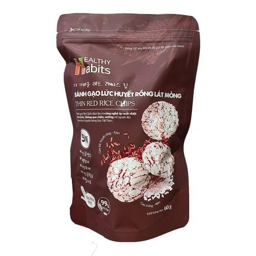 Bánh Gạo Lứt Huyết Rồng Healthy Habits 60G- 