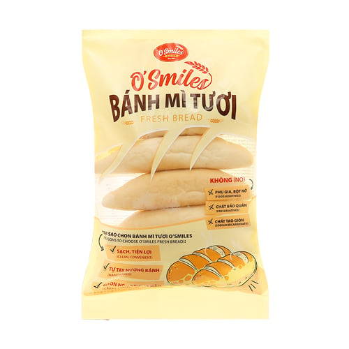 Bánh Mì Tươi Đông Lạnh O'Smiles 70Gx5