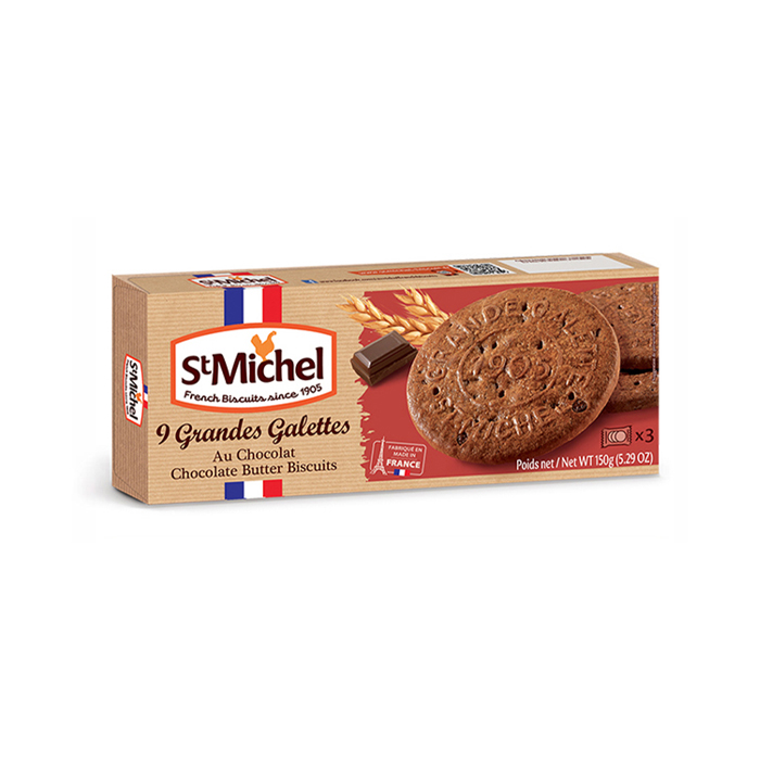 Bánh Quy Bơ Chocolate Grandes Galettes St Michel 150G