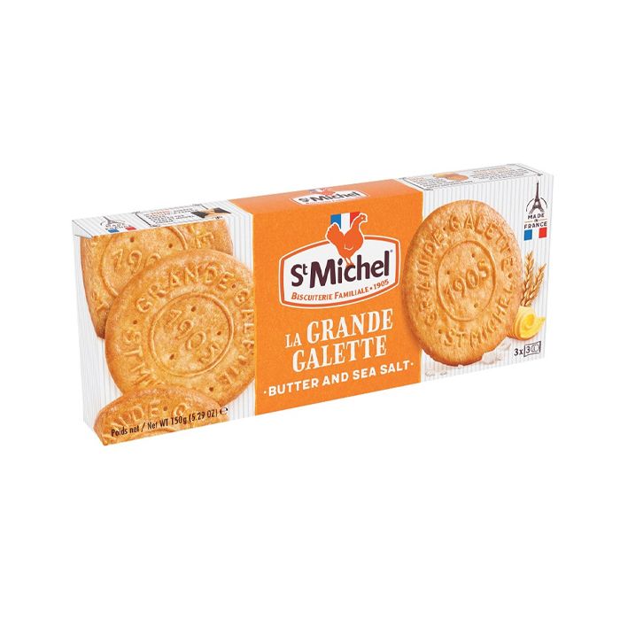 Butter Biscuits With Seasalt 9 Grandes Galettes St Michel 150G- 