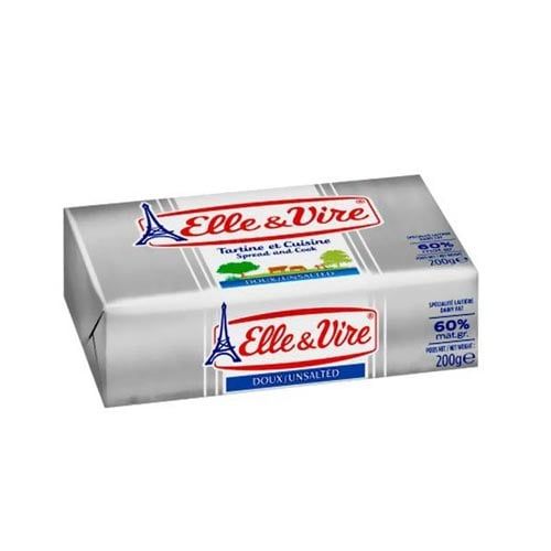 Unsalted Butter Elle & Vire 200G- Butter Unsalted Elle & Vire 200G