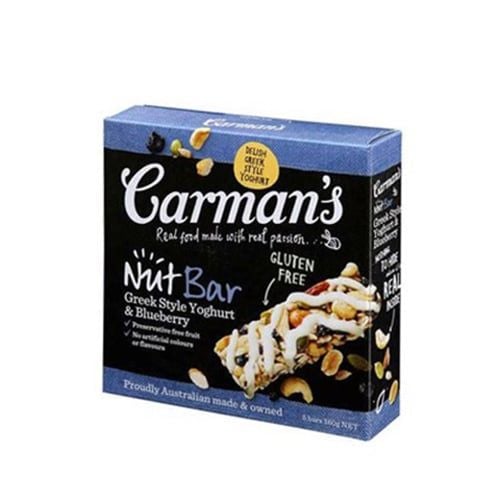 Greek Style Yoghurt & Blueberry Bar Carman'S 160G- Greek Style Yoghurt & Blueberry Bar Carman'S 160G